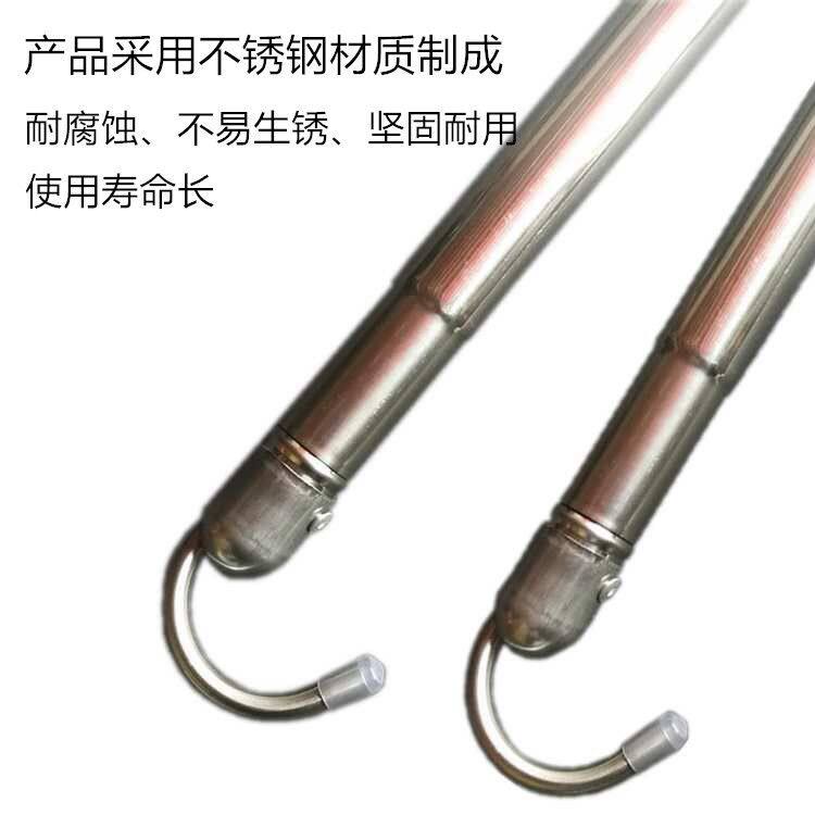 不锈钢免安装挂式晾衣架晒被架可伸缩晾被杆家用阳台隐形晾衣杆