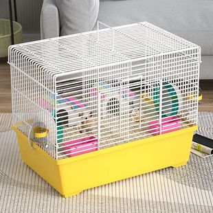 加高底盘家用豪华仓鼠笼 紫仓宠物笼子12cm加高托盘 金丝熊花枝鼠