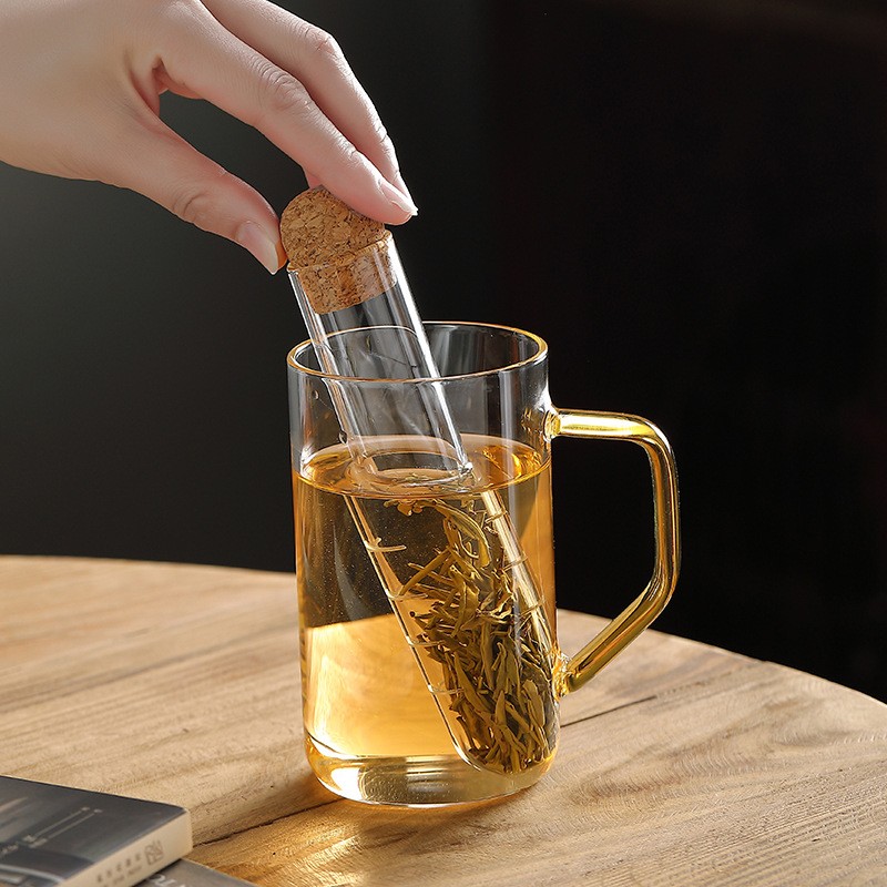 创意耐热玻璃试管滤茶器茶漏网红茶叶过滤器茶水分离懒人泡茶