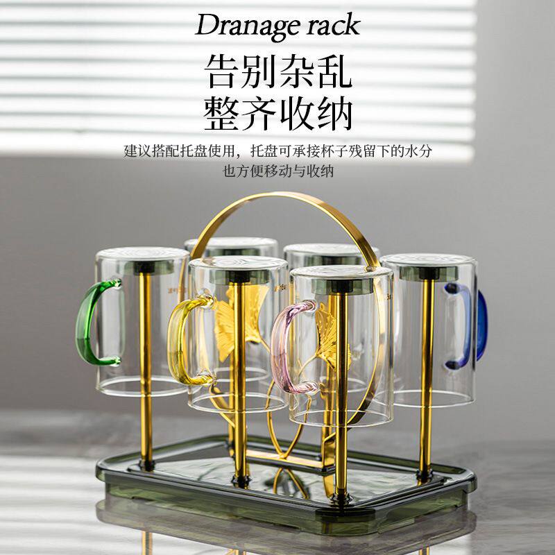 杯架茶杯收纳架子悬挂创意杯子置物架放水杯挂架家用玻璃杯沥水架