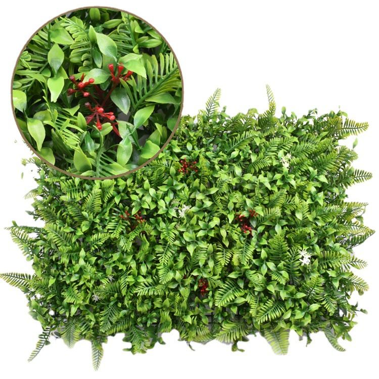 尤加利仿真植物墙餐厅草坪人造绿植墙塑料假背景壁挂装饰草坪墙面