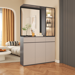 玄关柜入户正对门鞋柜靠墙一体家用客厅收纳柜屏风隔断置物柜子