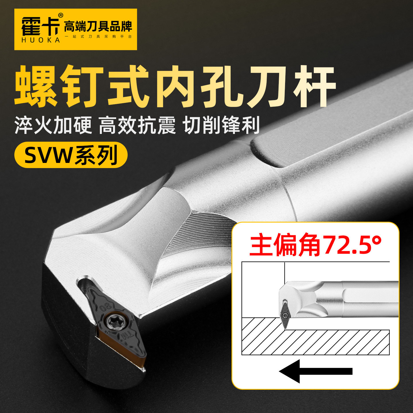 72.5度数控车刀杆内孔尖刀沟刀S16Q-SVWBR11/16内径刀S20R-SVWCR