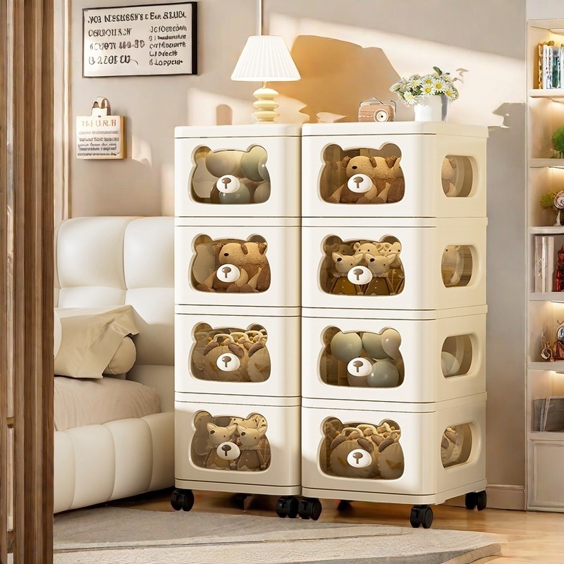 儿童抽屉式收纳柜零食玩具置物架