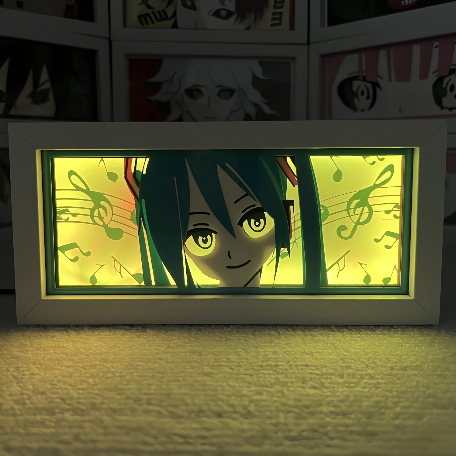 初音未来Miku纸雕灯光画周边