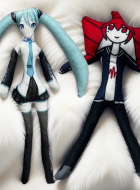 重音TETO初音未来歌姬抽象老鼠干条棉花娃娃玩偶公仔同人谷子周边