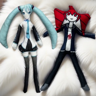 重音TETO初音未来歌姬抽象老鼠干条棉花娃娃玩偶公仔同人谷子周边