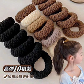 新款 加厚加宽菠萝圈扎头发橡皮筋发圈头绳高马尾高弹力耐用发圈