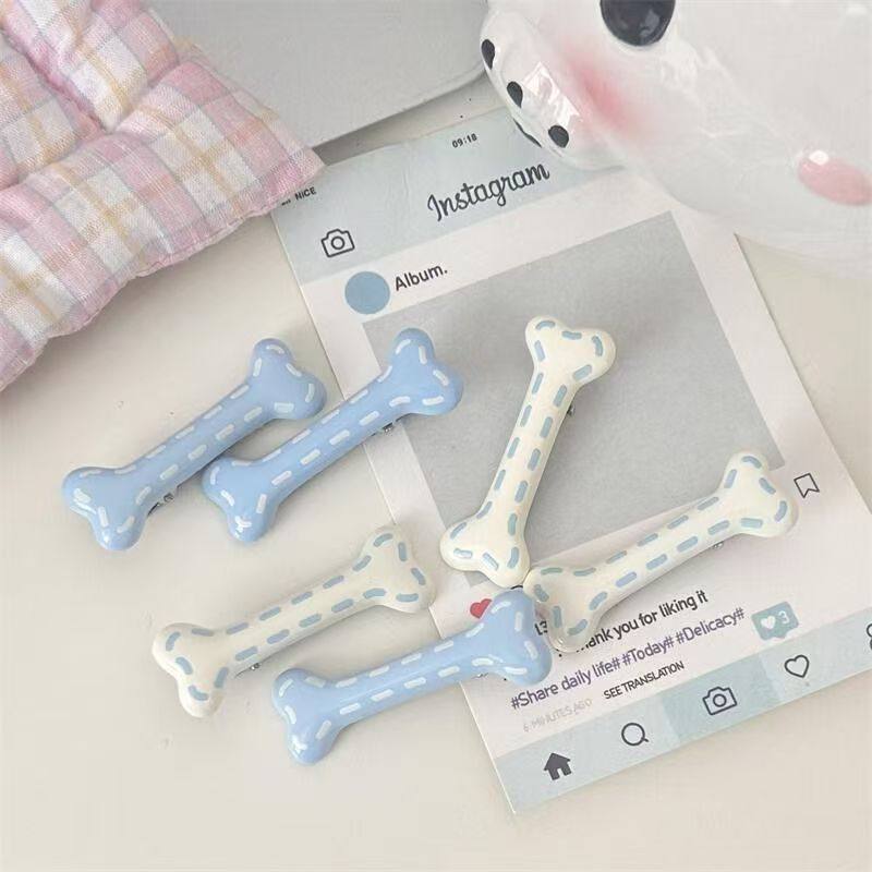 可爱卡通骨碎头发夹糖果少女百搭侧边鸭嘴夹甜酷学生刘海夹子发卡