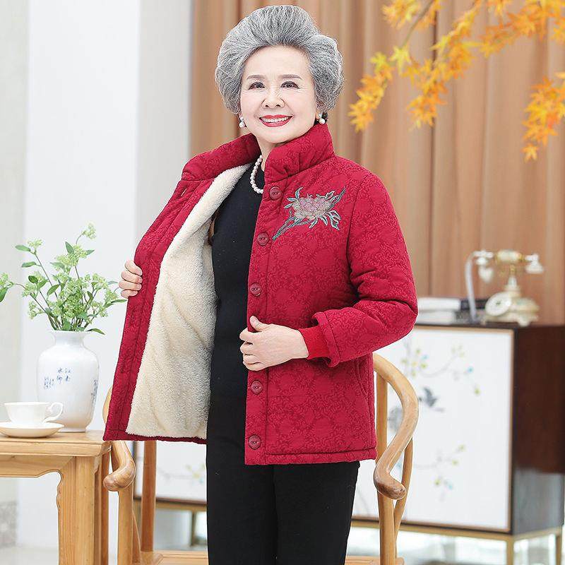 八十多岁老太太衣服奶奶棉服冬装加厚中老年人女外套棉袄老太太加