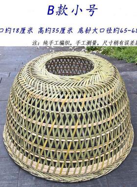 竹山鸡门套楠竹高山竹编制品老式鱼罩各种鸡笼子小鸡养鸡笼子家用