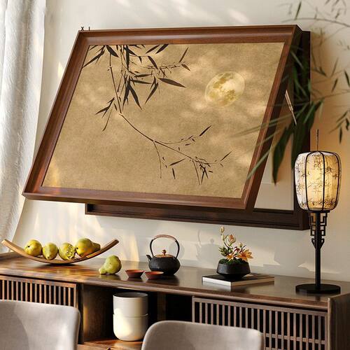 电表箱专用装饰画秋季新款中式古风电表箱装饰画遮挡配电箱挂画开