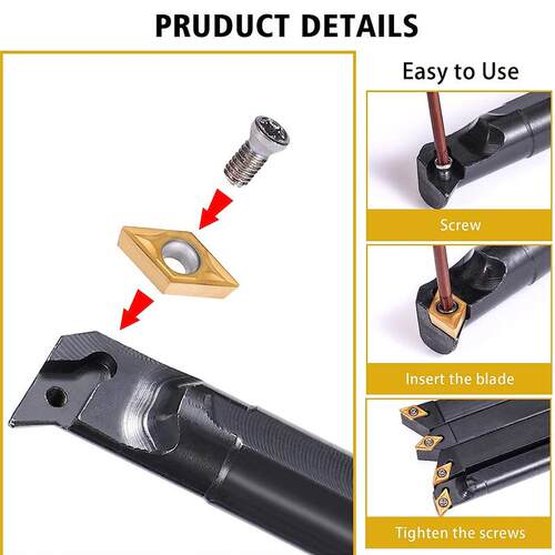 车床刀杆车削工具套装DCMT070204刀片+S12M-SDUCR07车削工具