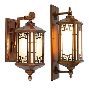 壁灯新中式户外防水别墅大门阳台庭院超亮复古室外院子LED墙灯