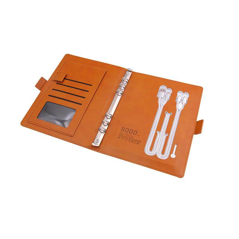 新款磁吸无线充电笔记本多功能充电记事本A5活页笔记本可印LOGO