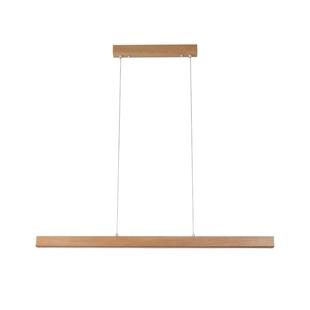 北美白蜡木一字餐厅吊灯简约实木茶室中山灯具日式 原木餐桌长条灯