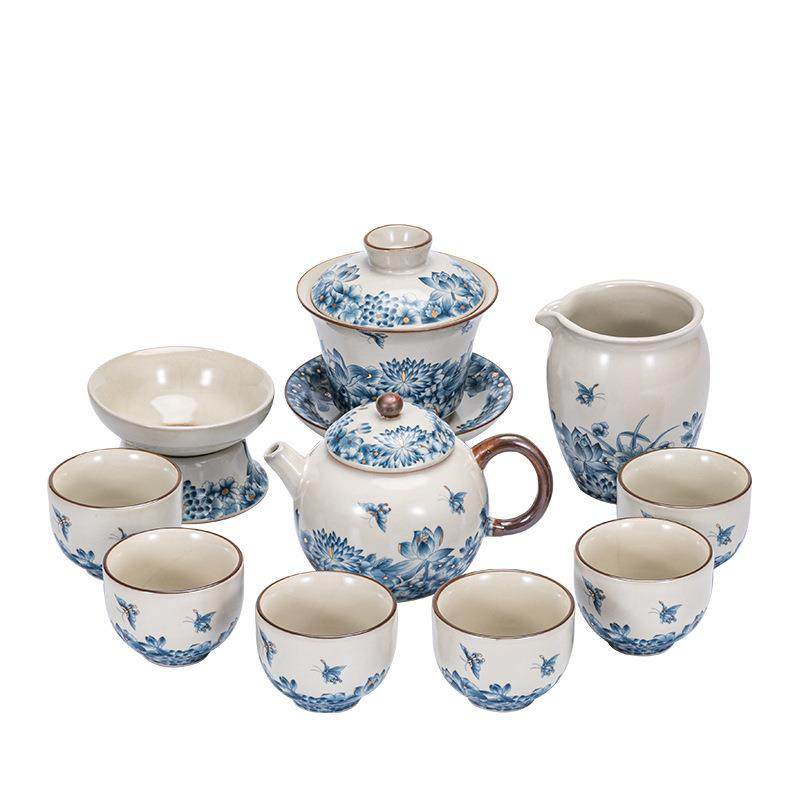 汝窑功夫茶具套装高档陶瓷茶壶盖碗茶杯整套茶具商务送礼印制LOGO,餐饮具,茶具礼盒,淘宝优惠券,粉丝福利购,淘宝优惠卷