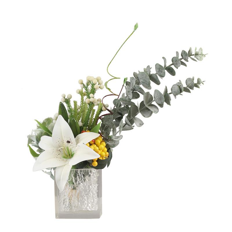 北欧现代仿花板样间洽谈真桌假居花442装饰家客厅电视柜茶几花艺