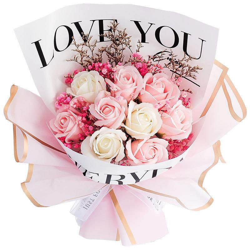 七夕情人节礼物香皂花小花束送女友生日礼物碎冰蓝玫瑰成品,家居饰品,餐桌花艺,淘宝优惠券,粉丝福利购,淘宝优惠卷