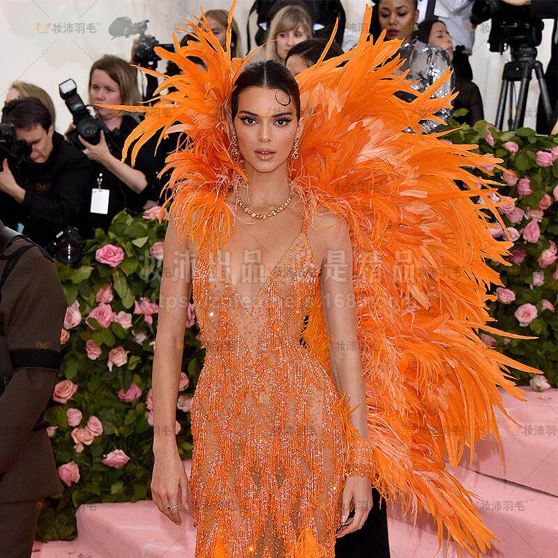 妆沛羽毛优质30-35cm鸡尾毛布带供应时尚高档羽毛diy裙边服饰