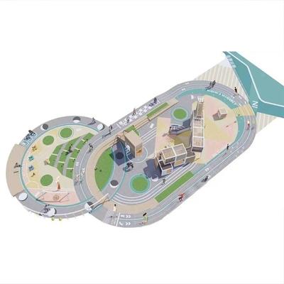 户外无动力游乐设备大型儿童乐园农场滑世界道不锈钢滑梯源头厂家