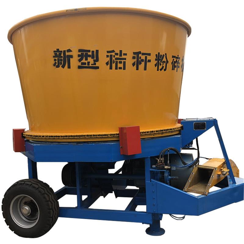 高喷圆盘式草捆粉碎机稻草喂牛羊铡草揉丝机户外花生秧秸秆碎草机