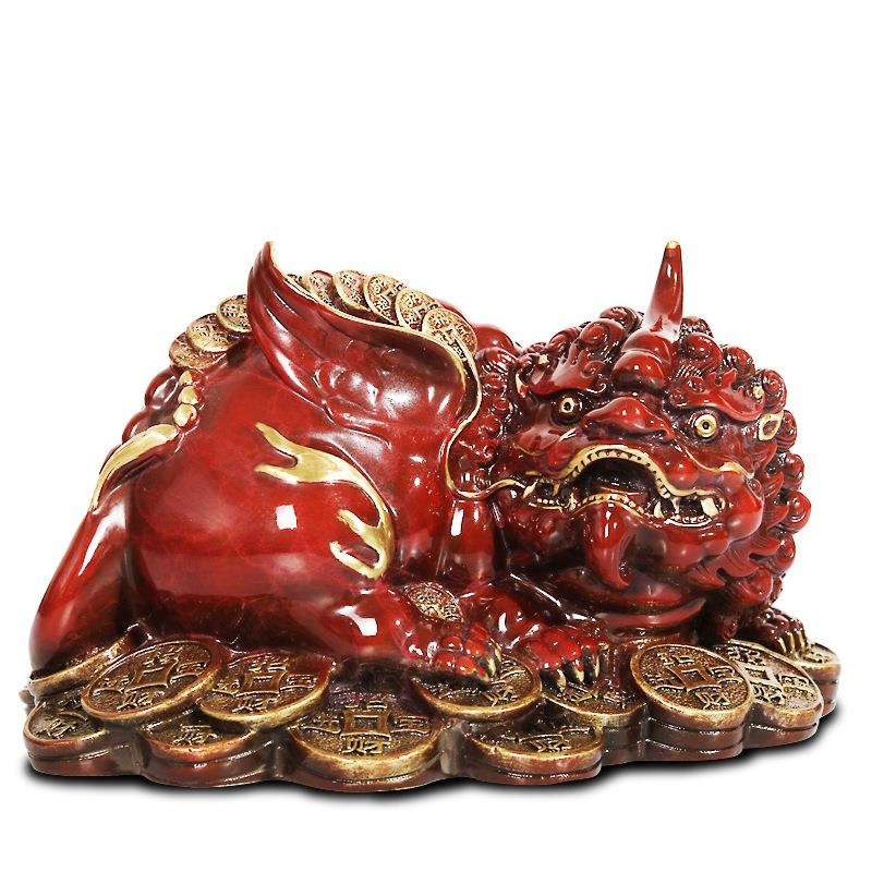 铜制招财貔貅摆件金钱神兽酒柜办公室玄关摆设装饰乔迁礼品送客户