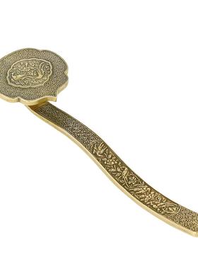 仿古做旧铜器如意摆件实心铜雕件聚宝盆展厅书房办公室摆设装饰品