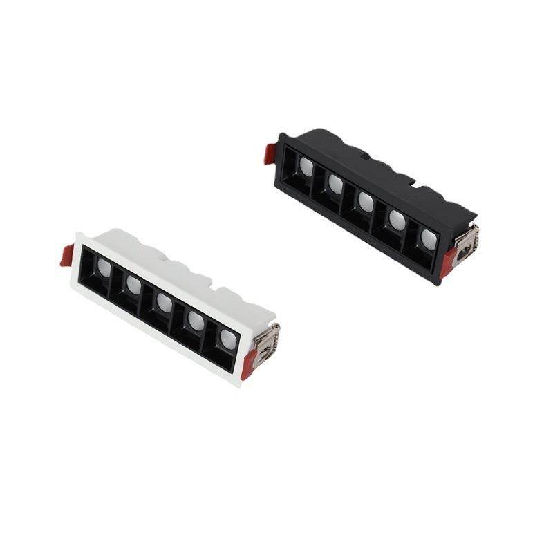 嵌入式led格栅线条灯长条射灯家用过道走廊客厅天花灯无主灯照明,家装灯饰光源,格栅灯,淘宝优惠券,粉丝福利购,淘宝优惠卷