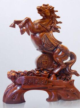 树脂工艺品马摆件公室装饰品树脂防木纹效果家居摆饰礼品定制