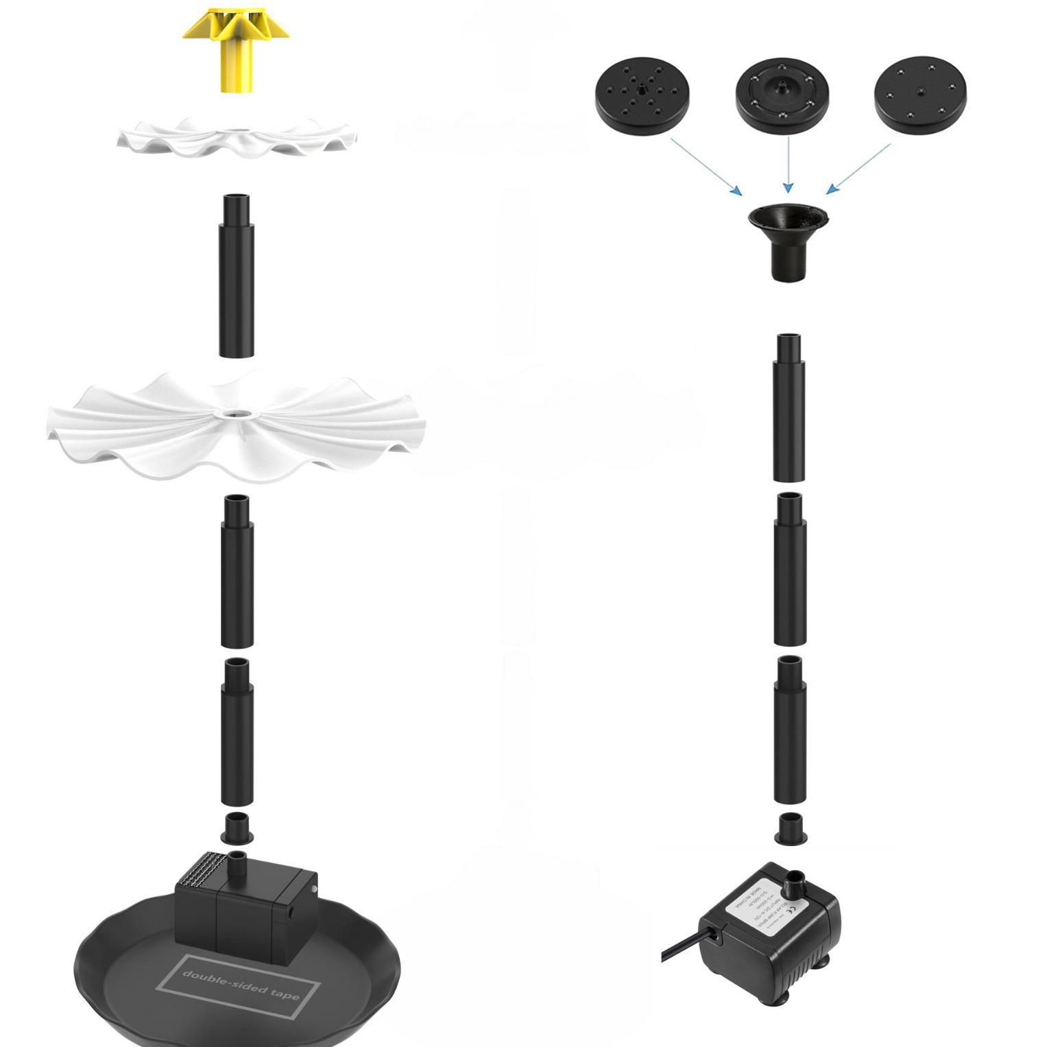 太能阳直热销驱喷泉厂庭院造景环鸟浴鱼池流水循喷泉水泵家