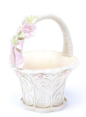 创意欧式花篮花园装饰摆件树脂雕塑花盆户外庭院园艺阳台家居摆设