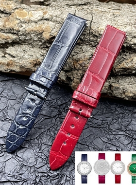 梦诗纯表行 适配伯爵POSSESSION系列G0A45082原装鳄鱼皮表带14mm