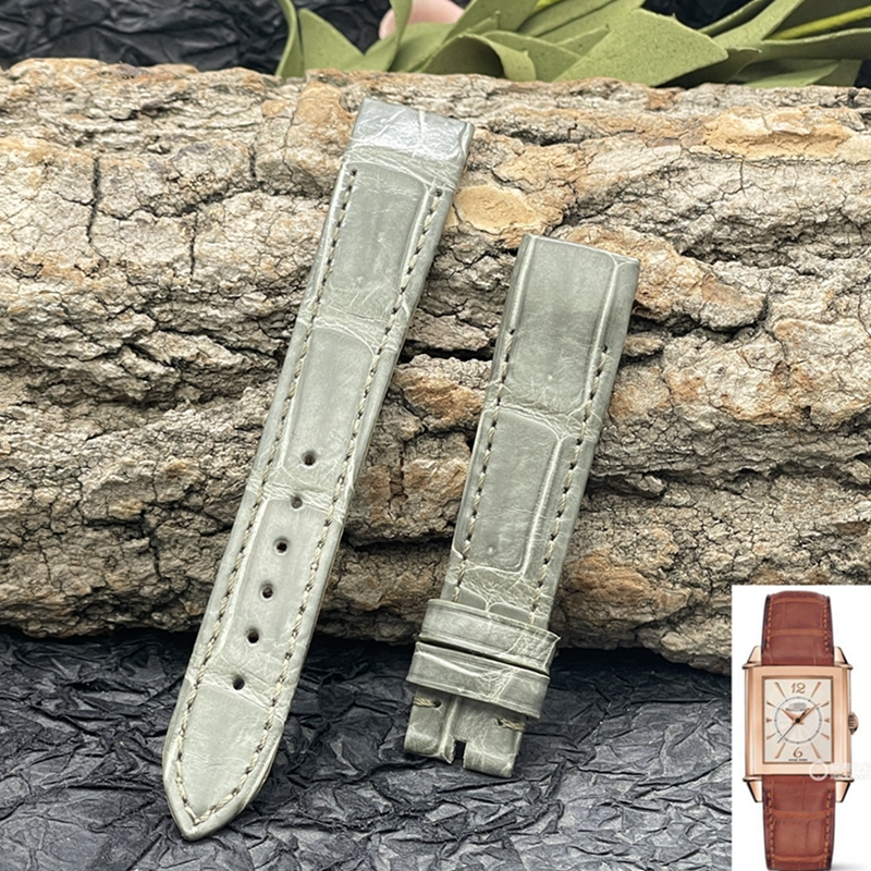 梦诗纯表行 适配gp芝柏表vintage 1945系列手表鳄鱼皮 表带16mm