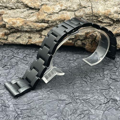 梦诗纯表行 适配阿玛尼AR60008 2447 2441 2433手表钢带黑钢 22mm