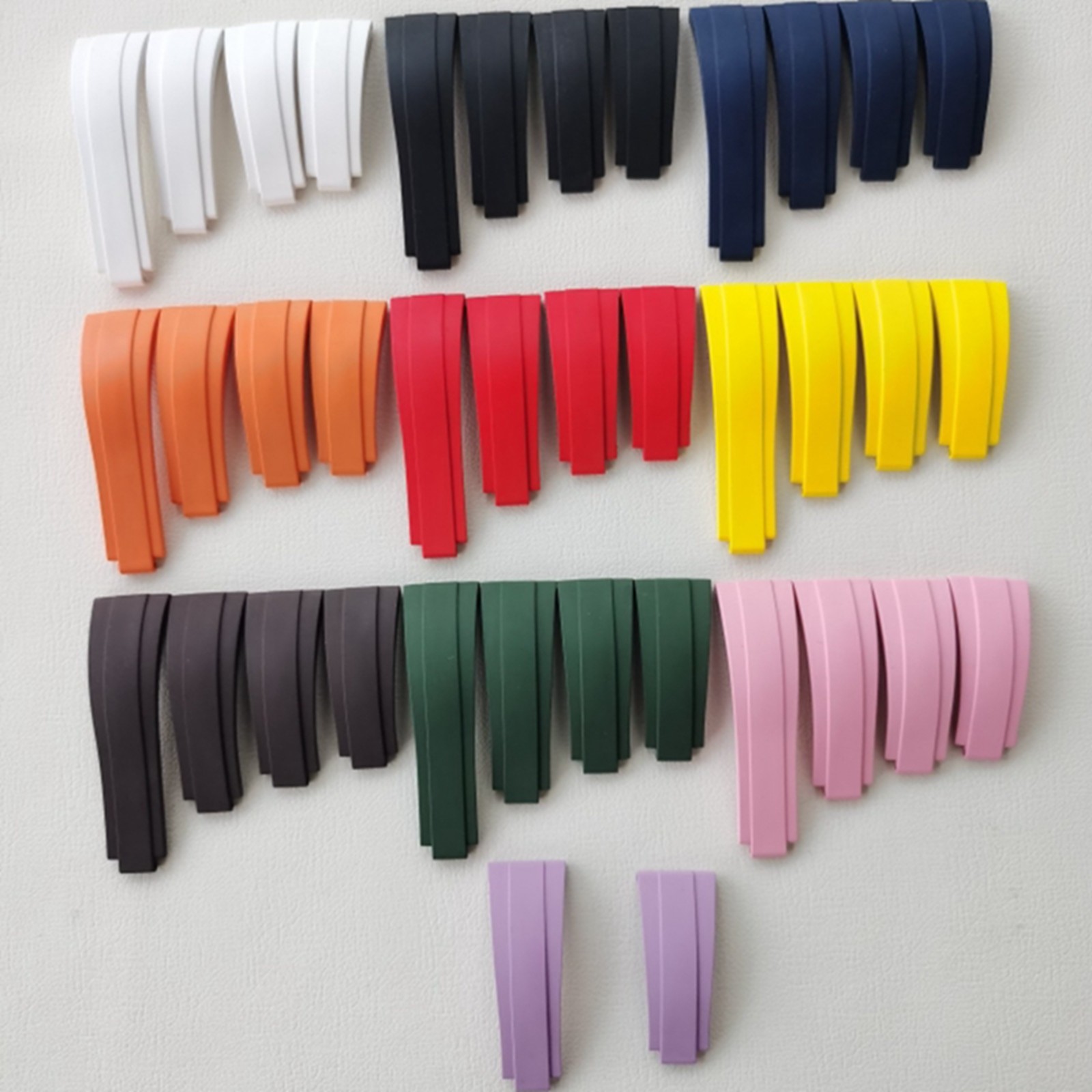 适配rolex劳力士迪通拿橡胶表带原装配件金游艇黑绿水鬼表带胶带