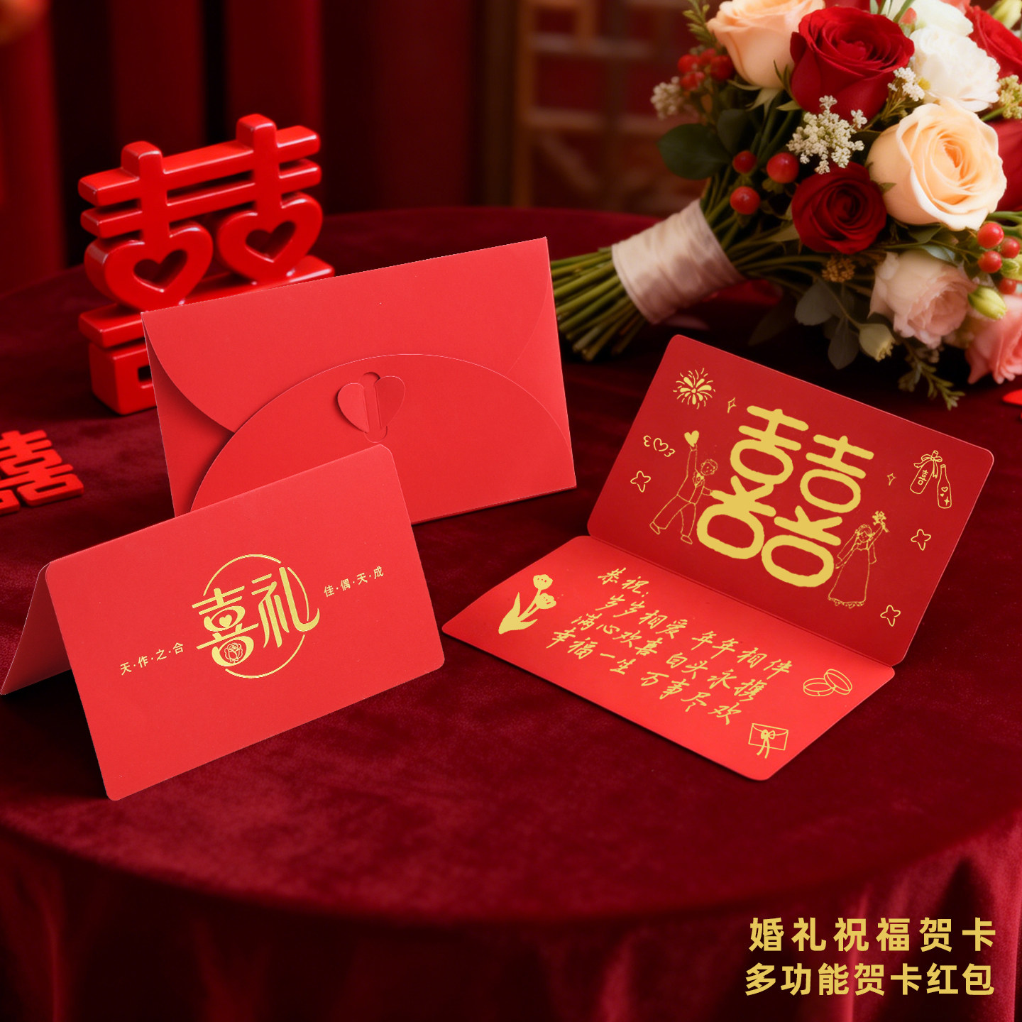 结婚红包婚礼祝福贺卡送新人份子