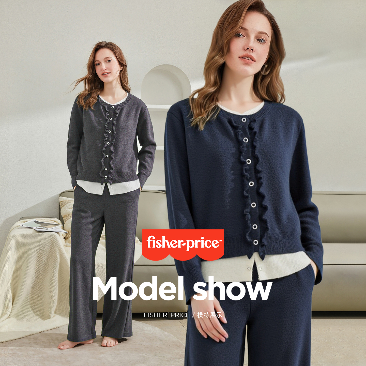 孕妇秋冬孕妇装针织毛衣两件套装