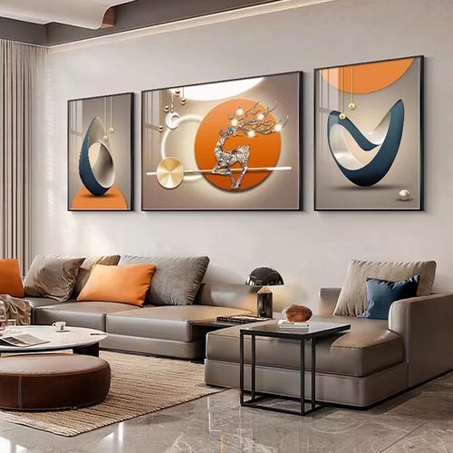 感轻奢沙发客厅装饰画高级