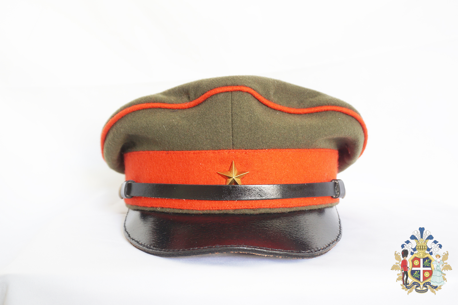 抗日战争影视道具博物馆展览陆航学员浓绿下士官私人订制大檐帽