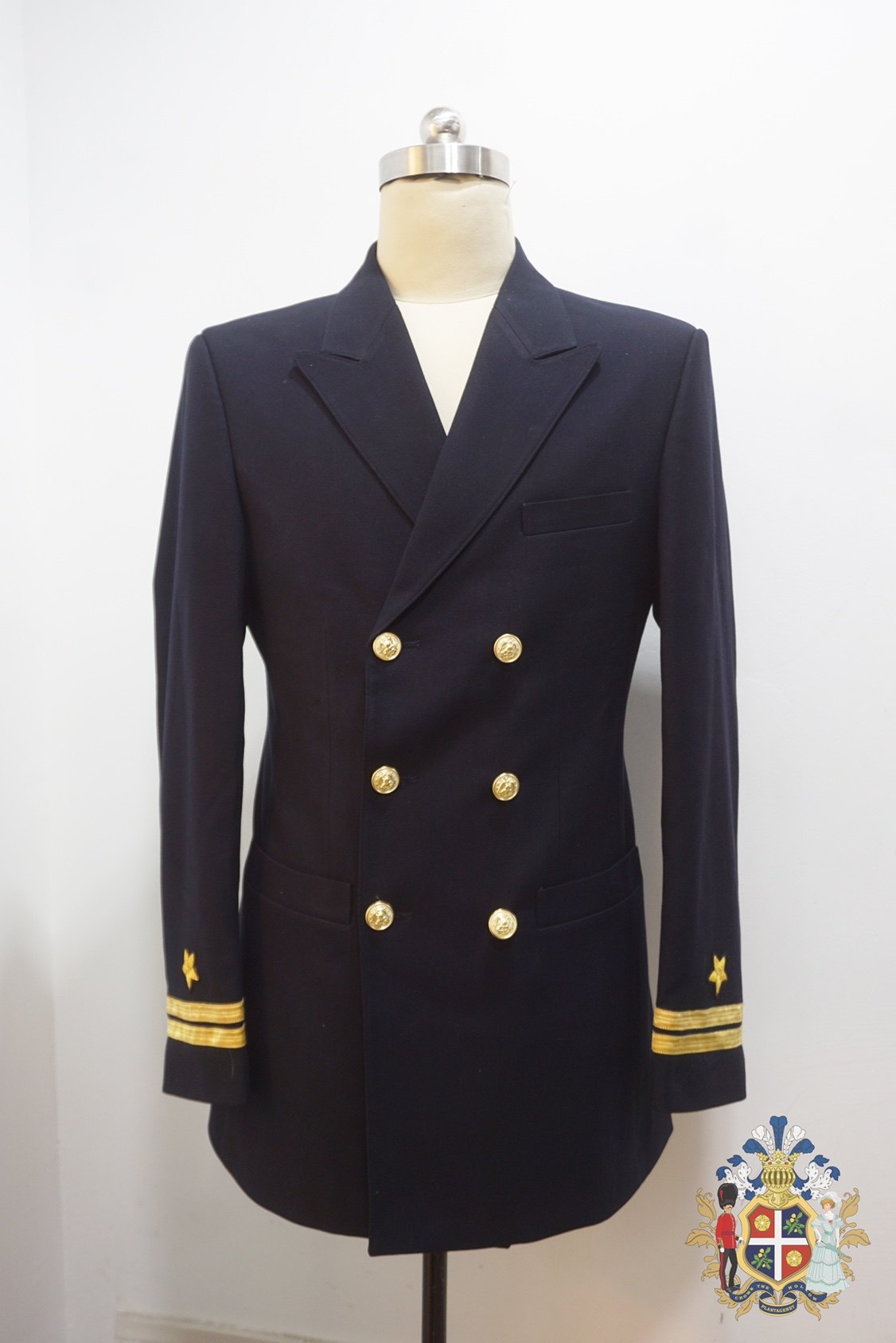 二战usn美国海军黑甲双排扣常服西装