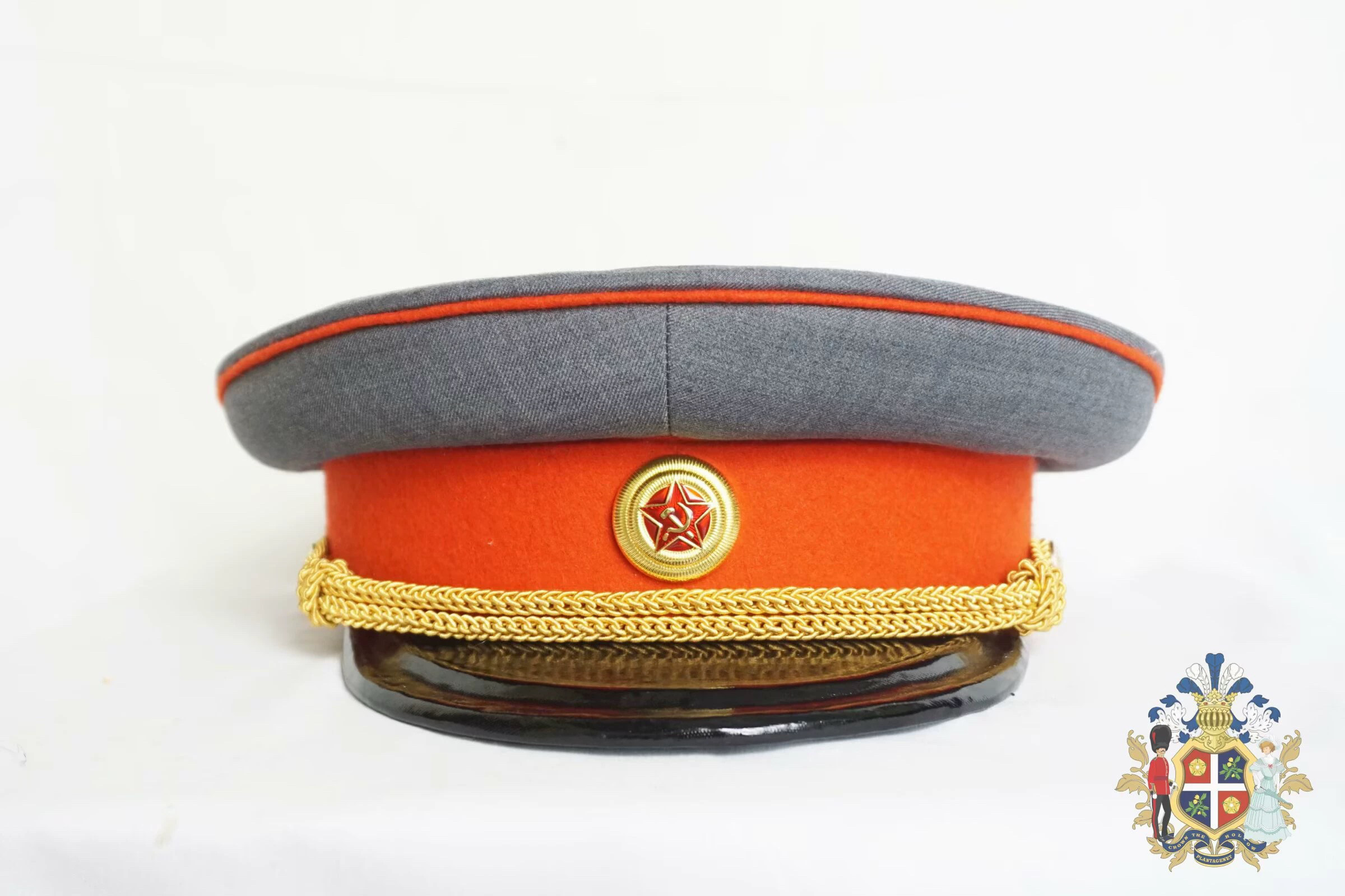 二战苏联将官圆帽檐版斯大林灰色元帅常服大檐帽
