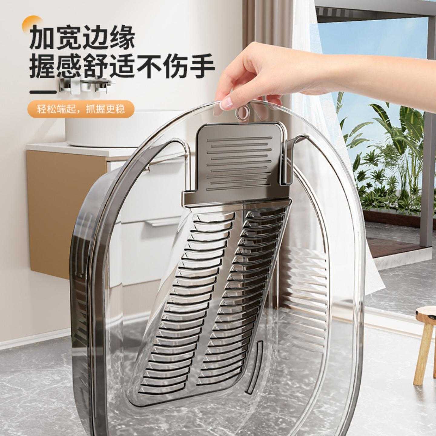 家用大号塑料盆多功能一体式洗衣盆自带搓衣板洗衣服用加厚搓衣盆