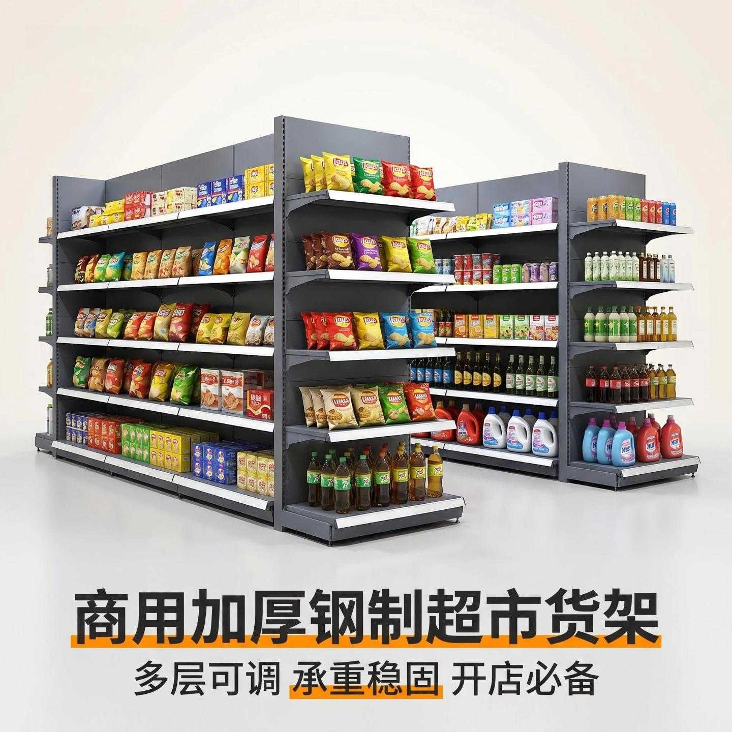 工厂承重安辰款单双面货架样品展示架商用商超货架