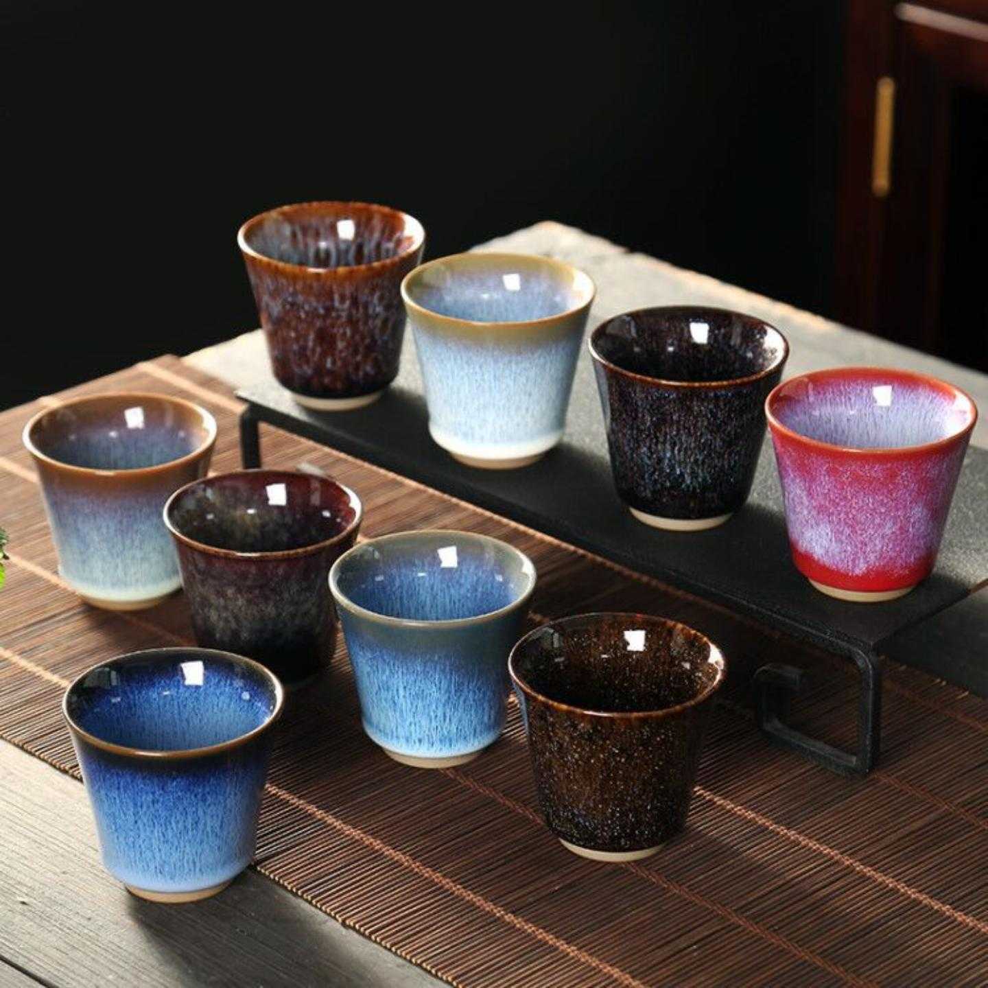 大容量陶瓷杯 酒店客房茶具窑变建盏茶盏茶杯酒杯陶瓷主人杯