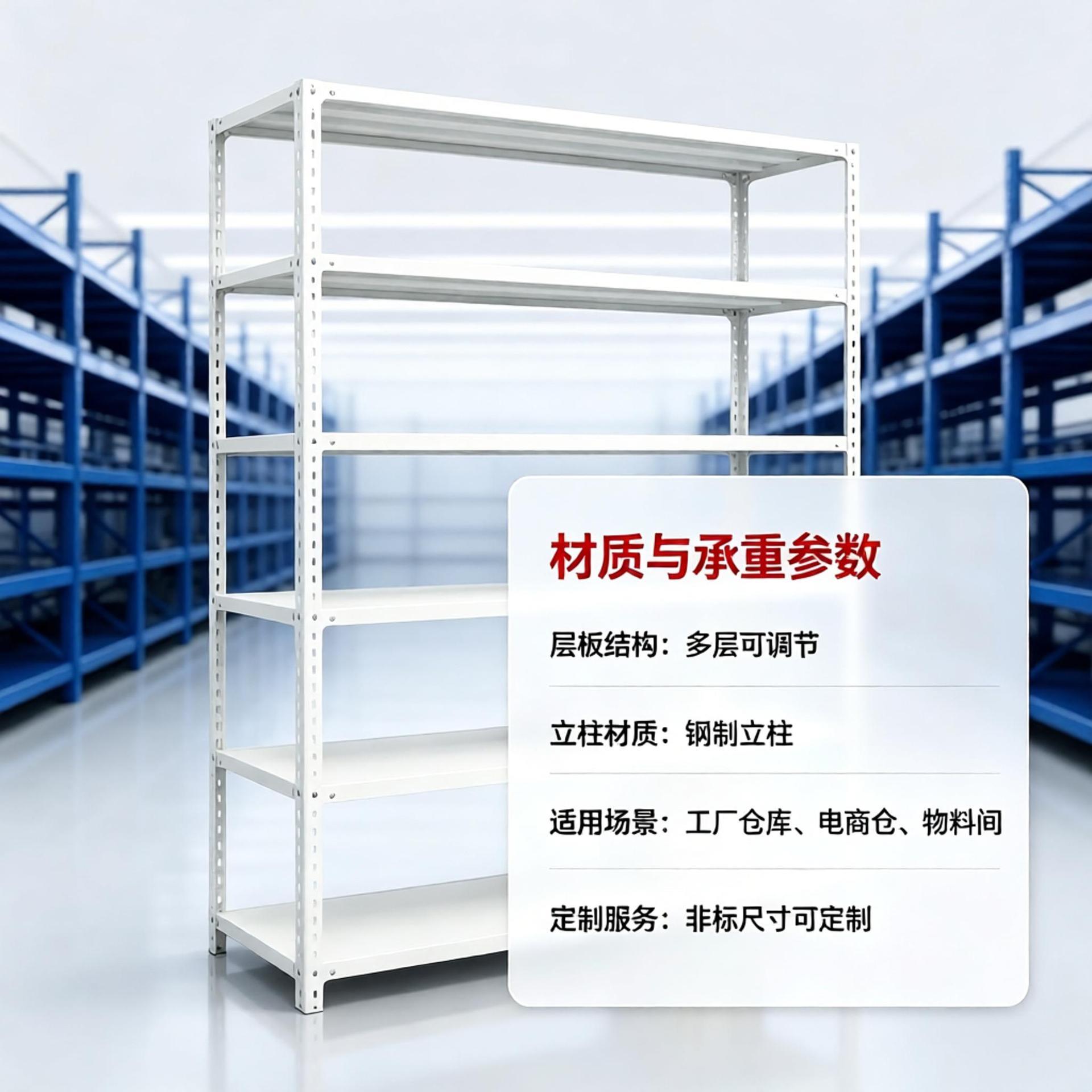 角钢架钢制层商用架过道置物架超市仓货收纳架储货多架.