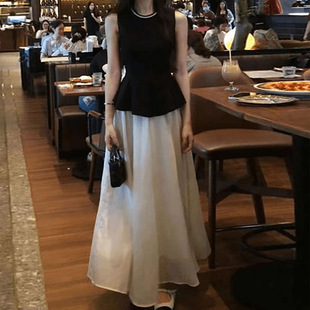 搭配气质穿搭一整套韩系盐系轻熟今年流行漂亮半身裙两件 夏装