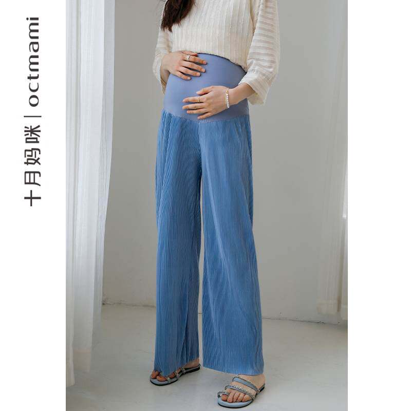 [신상품] 10월 마미 임부복 와이드레그팬츠 봄여름 얇은아우터 쉬폰탑셔츠 플리츠팬츠