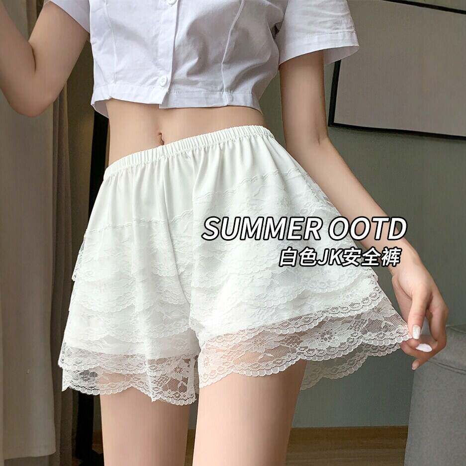 安全裤女防走光春夏蕾丝蓬蓬裙南瓜裤夏季可外穿短裤不卷边打底裤