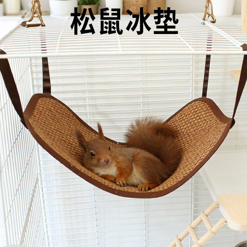松鼠冰垫凉席凉垫悬挂垫子吊床夏日防水耐啃耐咬散热睡觉宠物神器